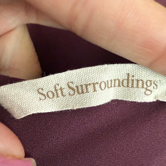 Soft surroundings camisole jubilee sleeveless tank blouse Vermillion Purple M - Picture 2 of 9